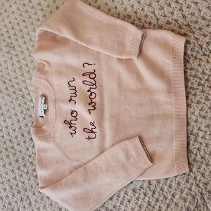 LINGUA franca pink cashmere girls sweater Sz 4